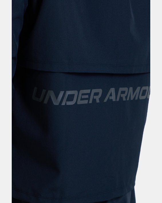 Men's UA Launch Hooded Jacket in Black image number 4